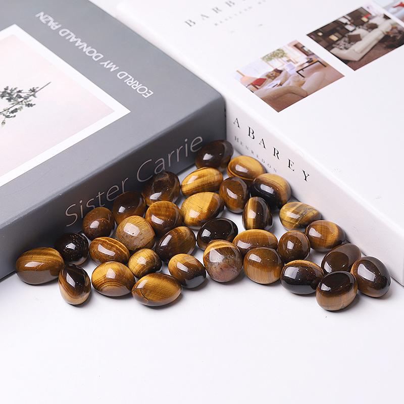 0.1kg High Quality Polished Tiger Eye bulk tumbled stone for Sale Best Crystal Wholesalers