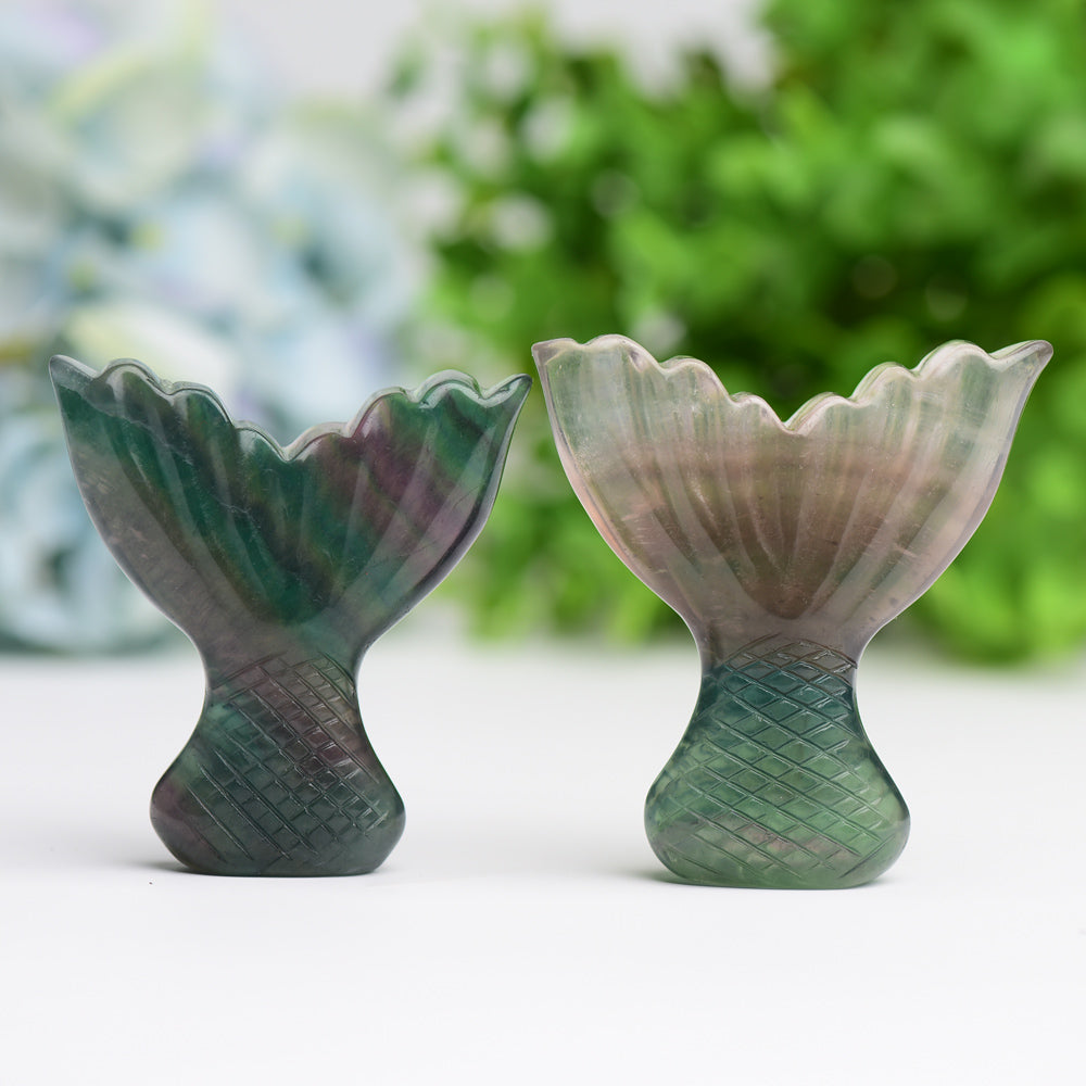 2.8" Fluorite Fish Tail Crystal Carving Animal Bulk Best Crystal Wholesalers