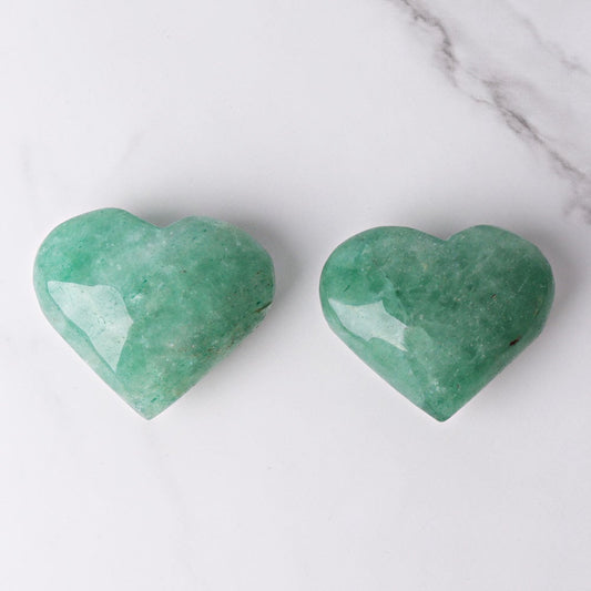 1.8"-2.5" Green Strawberry Quartz Heart Crystal Carvings Best Crystal Wholesalers