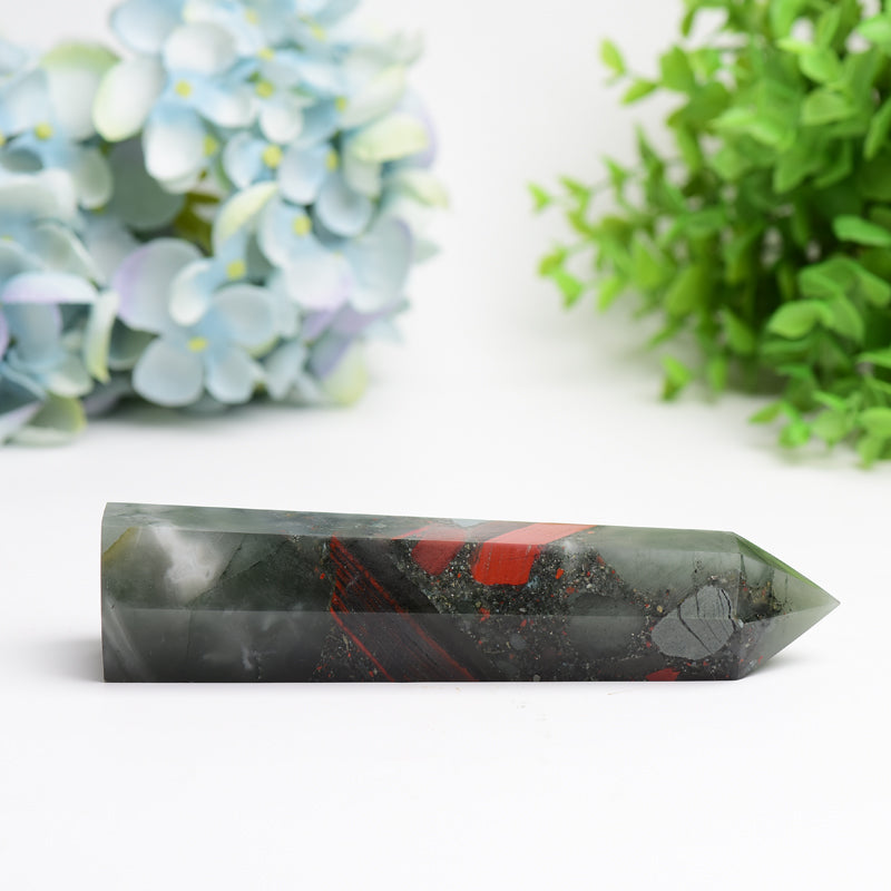 6.0"-8.0" Africa Blood Stone Crystal Tower Bulk Crystal wholesale suppliers