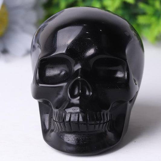 Black Obsidian Skull Crystal Carvings for Halloween Best Crystal Wholesalers