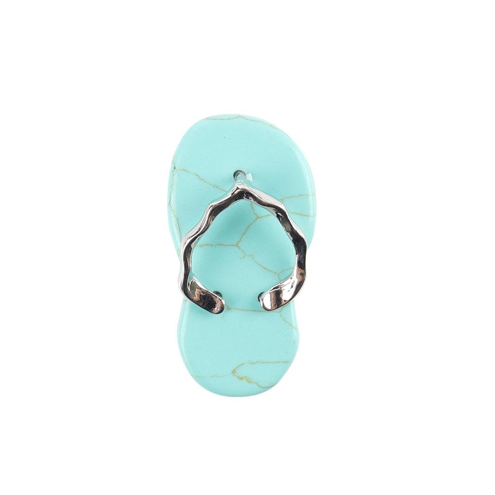 Natural High Quality Mini Crystal Slippers Flip Flops Shape Crystal Pendant