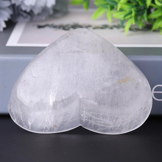 3.5" Clear Quartz Heart Shape Bowl Crystal Carvings Best Crystal Wholesalers