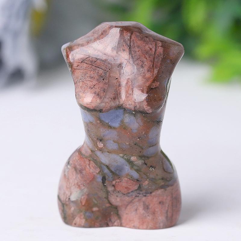 2“ Wholesale Crystal Tiny Model Figurine Crystal Torso Statue Carved Goddess