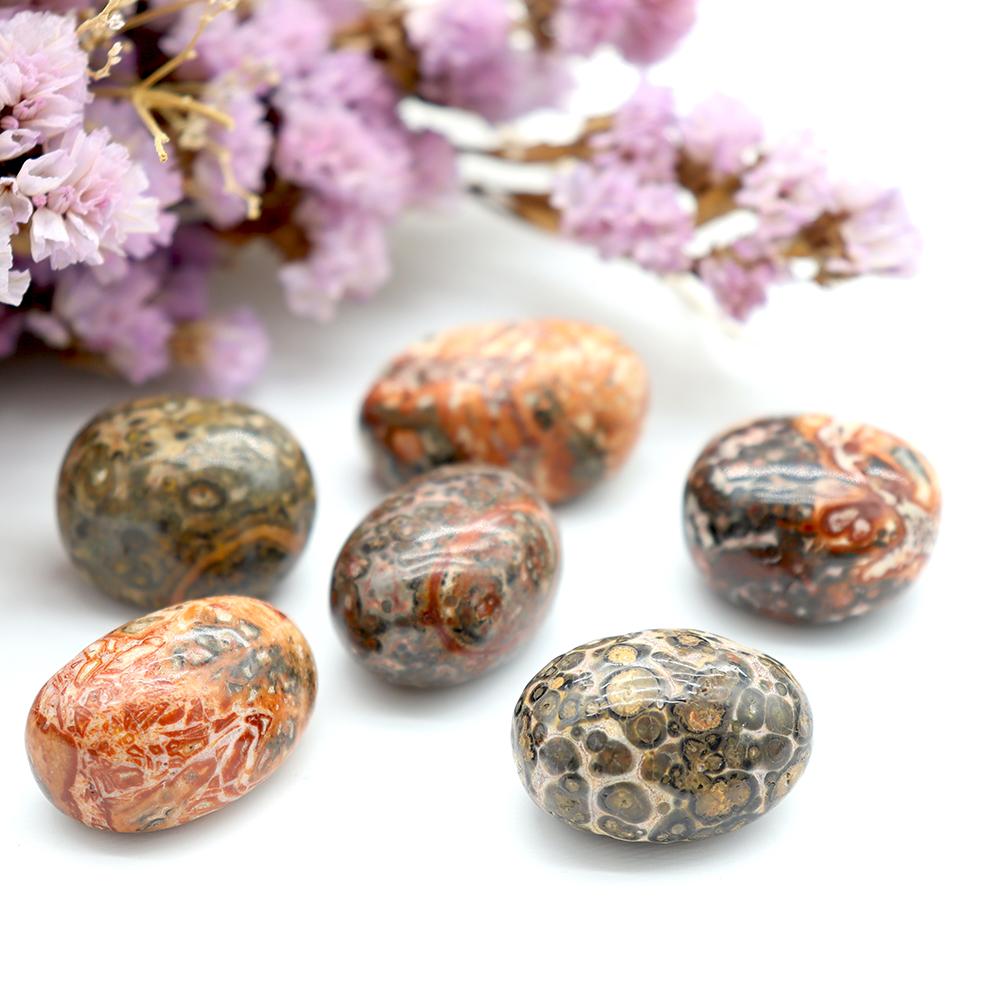 0.1kg High Quality Leopard Skin Jasper bulk tumbled stone Best Crystal Wholesalers