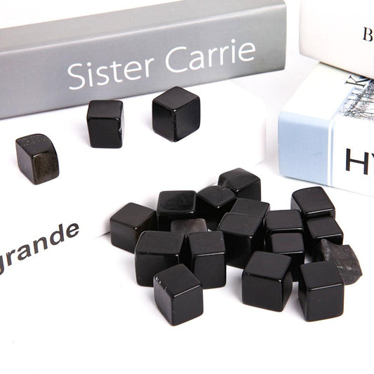 0.1kg Black Obsidian Crystal Cubes bulk tumbled stone Shape Stone Best Crystal Wholesalers