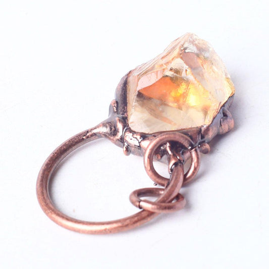 Wire Wrapped Raw Rough Irregular Shape Citrine Stone Crystal Pendant Best Crystal Wholesalers