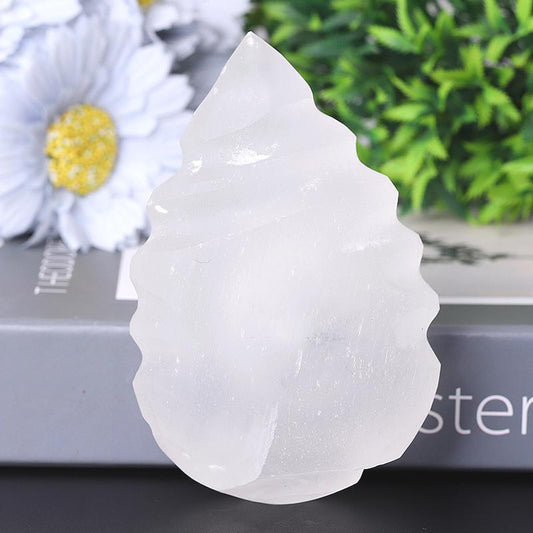 4.5" Shell Shape Selenite Candle Holder Bulk Best Crystal Wholesalers