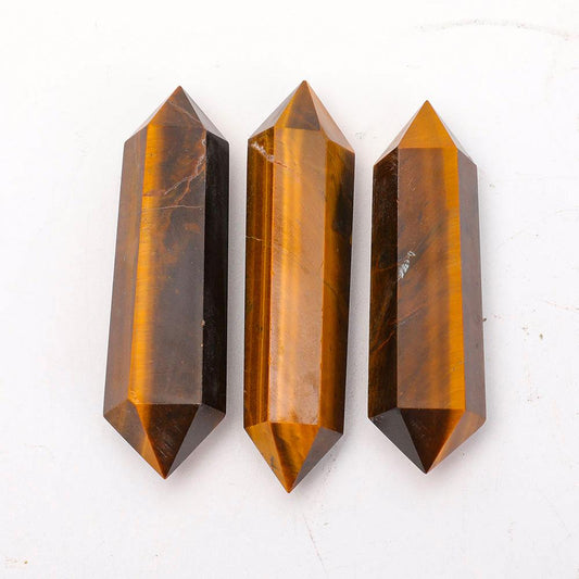 Tiger Eye Double Terminated Towers Points Bulk Best Crystal Wholesalers