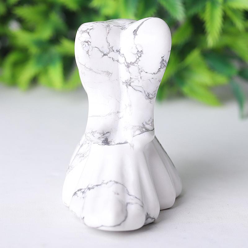 2.5" Howlite Ghost Dog Crystal Carvings Best Crystal Wholesalers