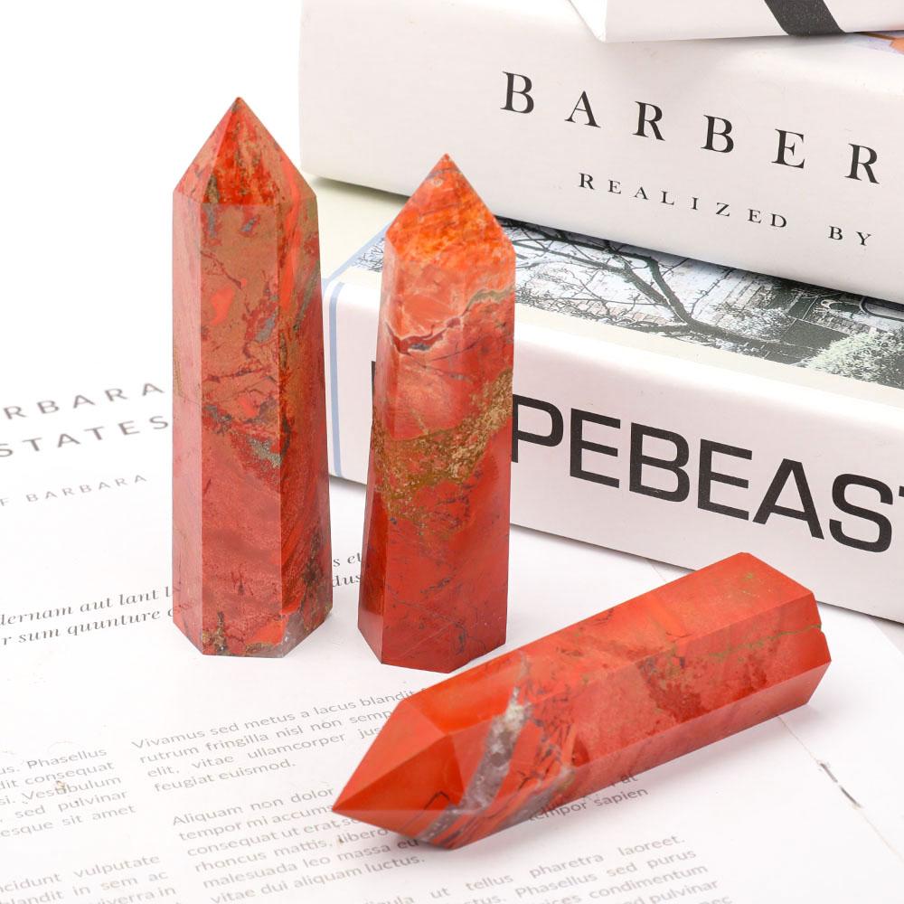 Set of 3 Red Jasper Towers Points Bulk Best Crystal Wholesalers