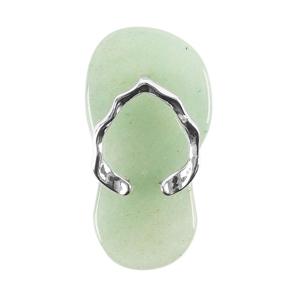 Natural High Quality Mini Crystal Slippers Flip Flops Shape Crystal Pendant