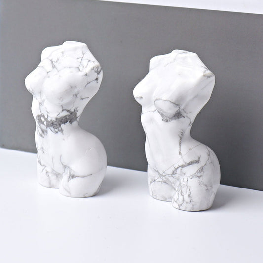 2.64" Howlite Woman Model Body Crystal Carving Best Crystal Wholesalers