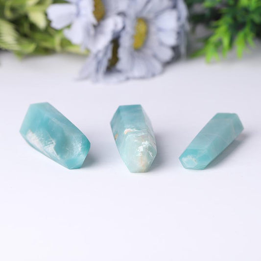 Natural High Quality Sky Blue Towers Points Bulk Caribbean Calcite Tower for Healing Best Crystal Wholesalers