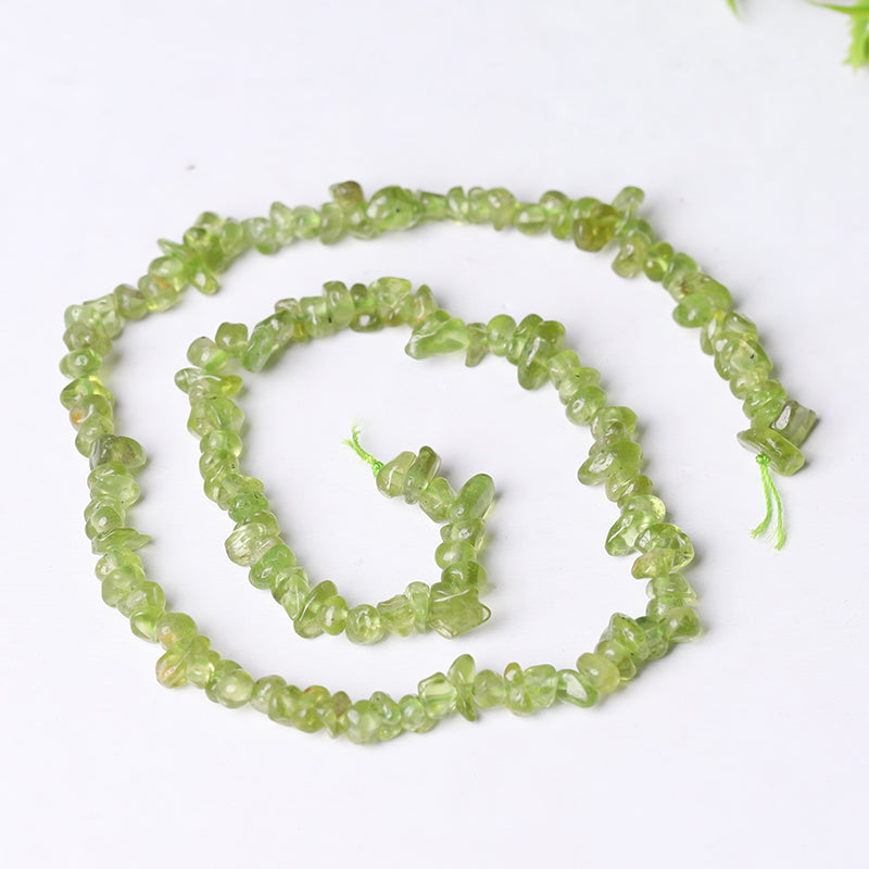 Drilled Crystal Chips with holes String for DIY bulk Bracelet Best Crystal Wholesalers Peridot Labradorite Larimar