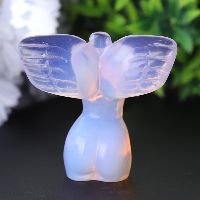 2" Crystal Model with Wings Carving Bulk Best Crystal Wholesalers