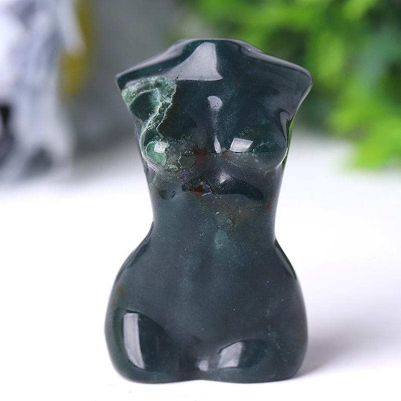 2“ Wholesale Crystal Tiny Model Figurine Crystal Torso Statue Carved Goddess