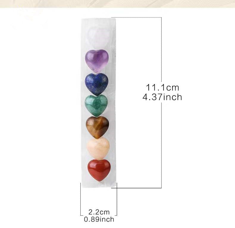 4.3" Selenite Wand with Chakra Heart Best Crystal Wholesalers