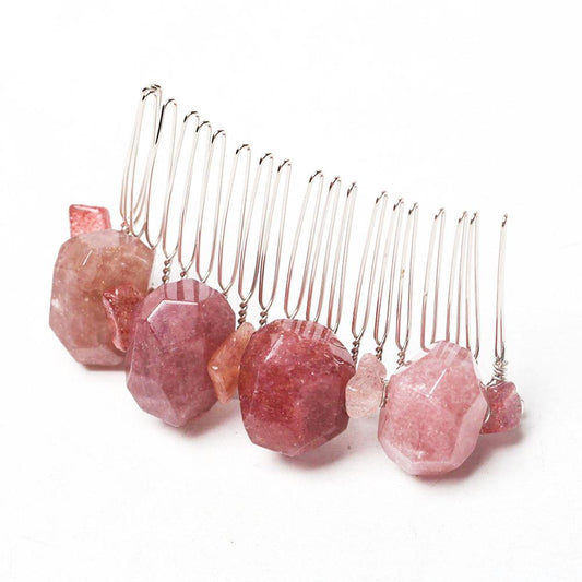 Strawberry Quartz Crystal Crown Comb Best Crystal Wholesalers