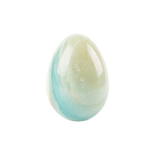 2" Sky Blue Stone Carving Egg Shape Crystal Palm Stone Best Crystal Wholesalers