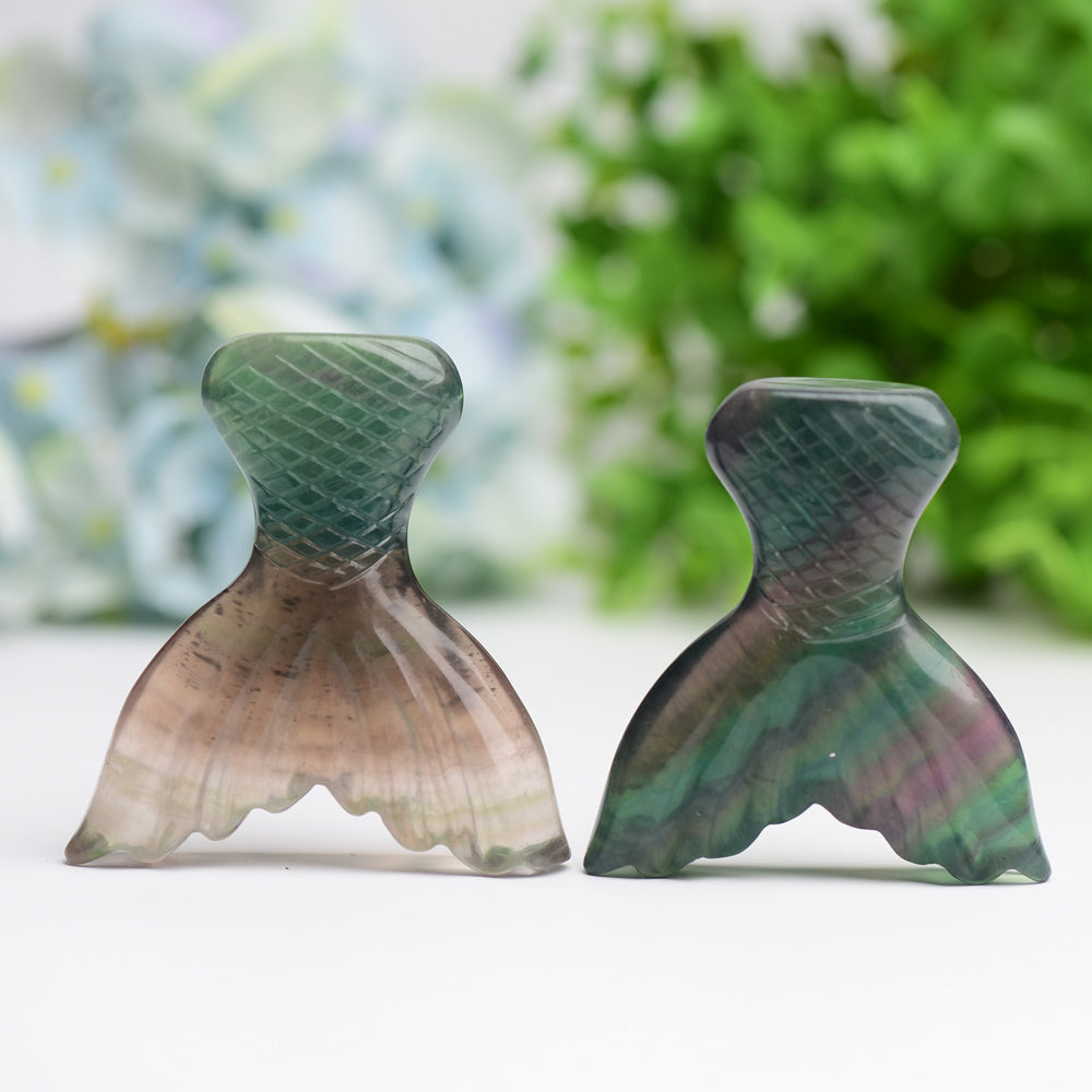 2.8" Fluorite Fish Tail Crystal Carving Animal Bulk Best Crystal Wholesalers