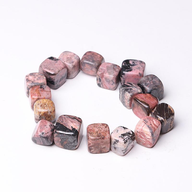 0.1kg 20mm-25mm Rhodonite bulk tumbled stone Cubes Best Crystal Wholesalers