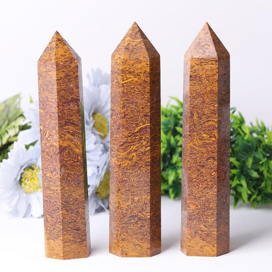 7.5'' High Quality Calligraphy Jasper Towers Points Bulk for Healing Best Crystal Wholesalers