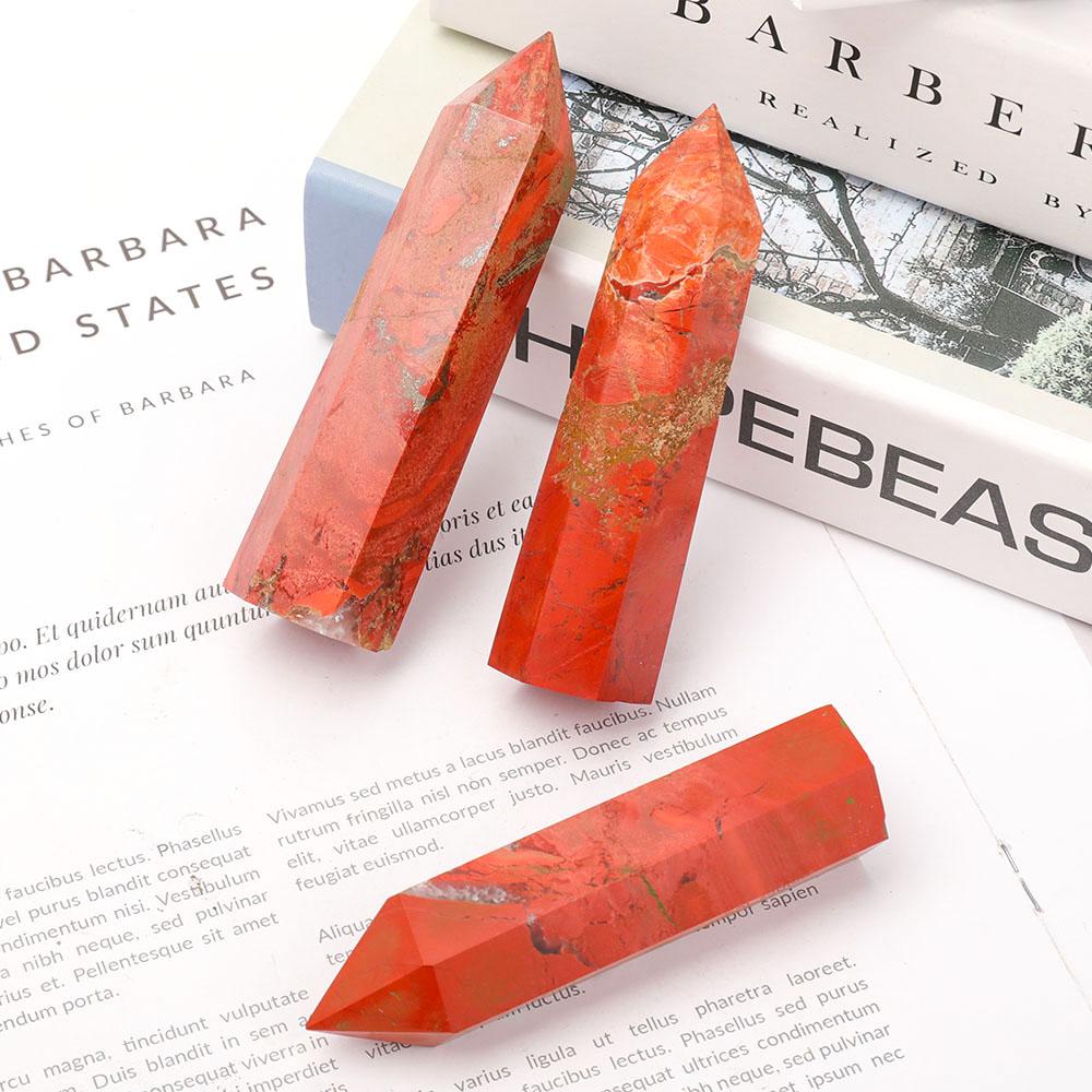 Set of 3 Red Jasper Towers Points Bulk Best Crystal Wholesalers