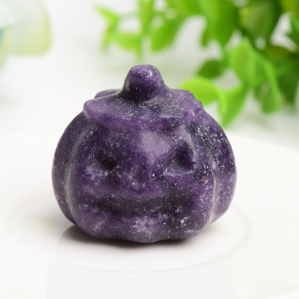 1.7" Mixed Crystal Pumpkin Carving for Halloween Decor Bulk Wholesale