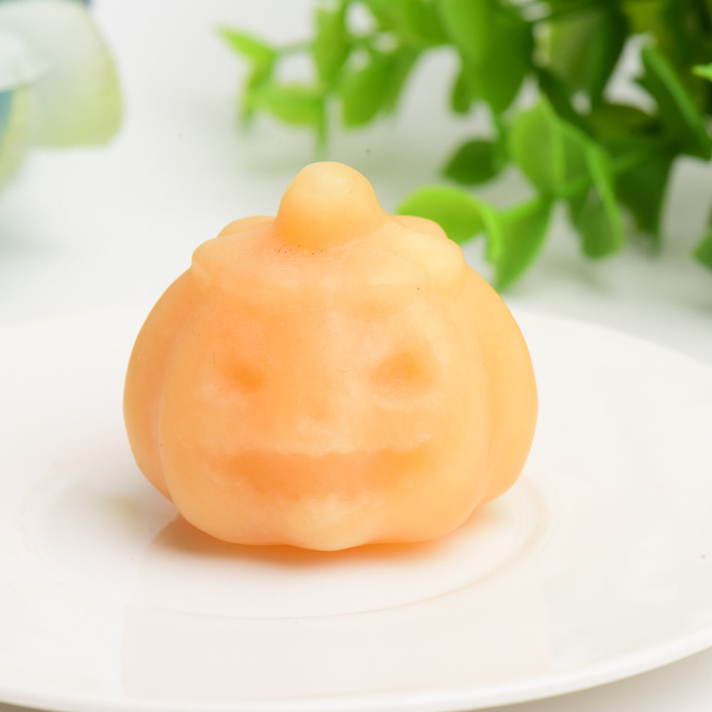 1.7" Mixed Crystal Pumpkin Carving for Halloween Decor Bulk Wholesale