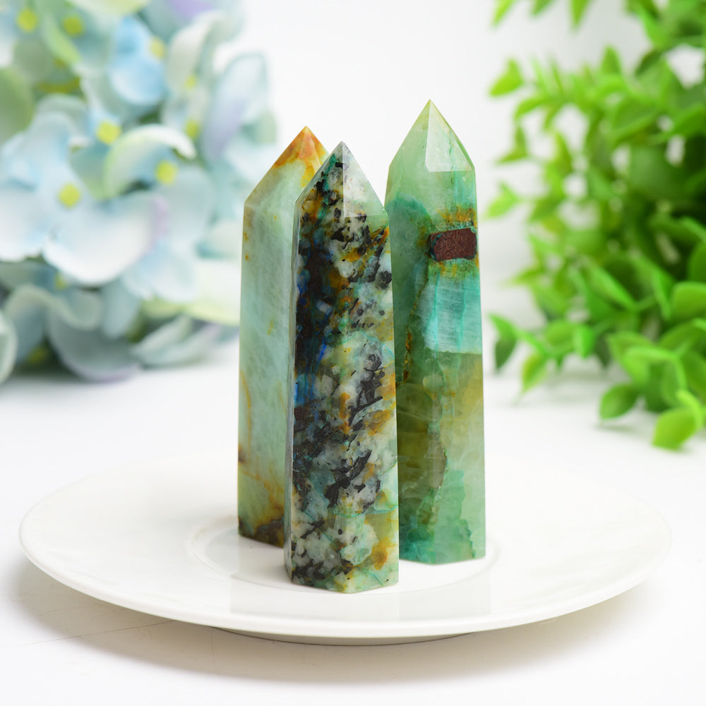 2.5"-4.0" Phoenix Grow with Azurite Crystal Point Bulk Wholesale