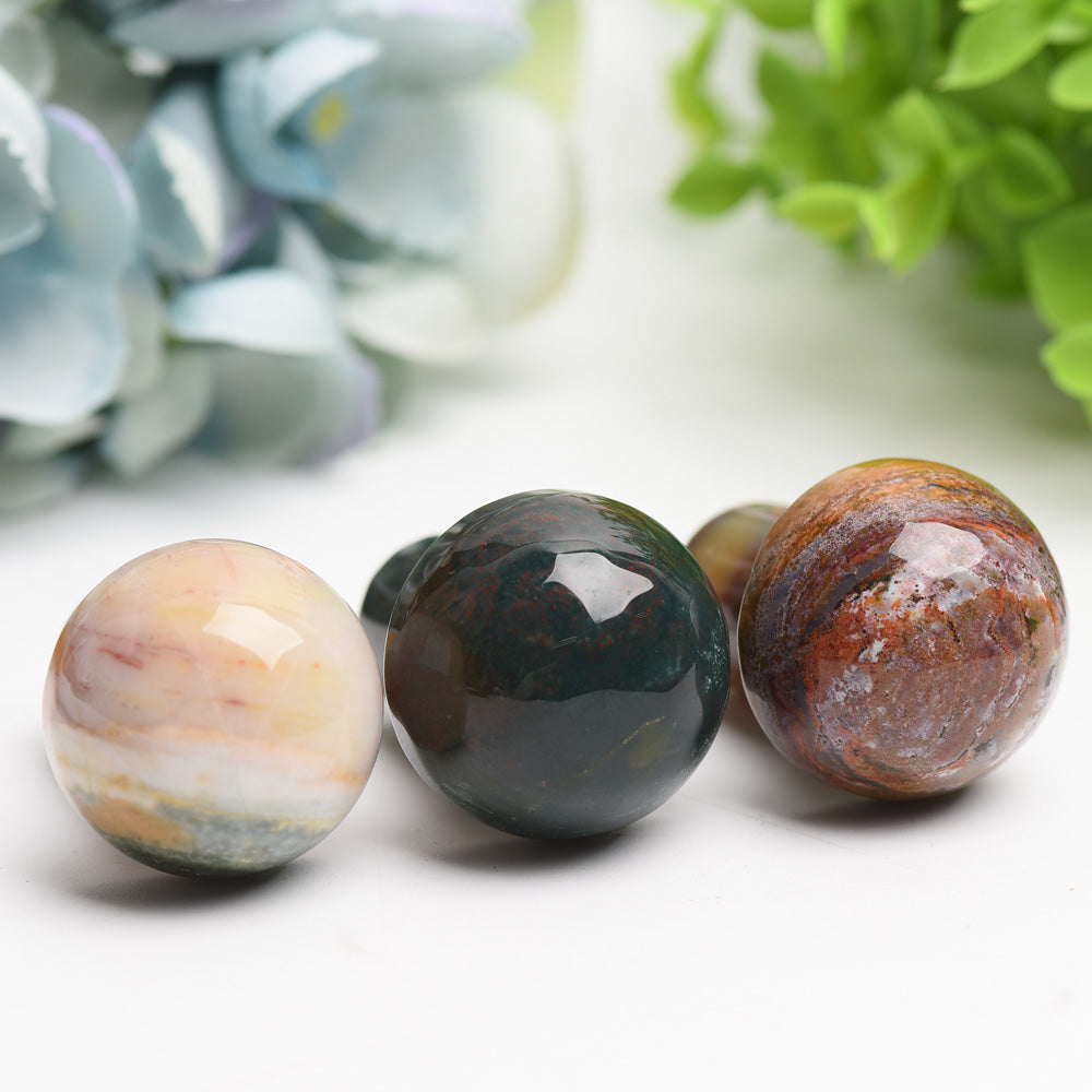 1.9" Ocean Jasper Mushroom Crystal Carving Bulk Wholesale