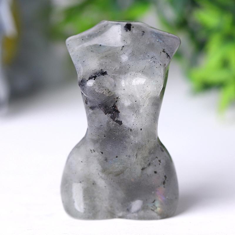 2“ Wholesale Crystal Tiny Model Figurine Crystal Torso Statue Carved Goddess