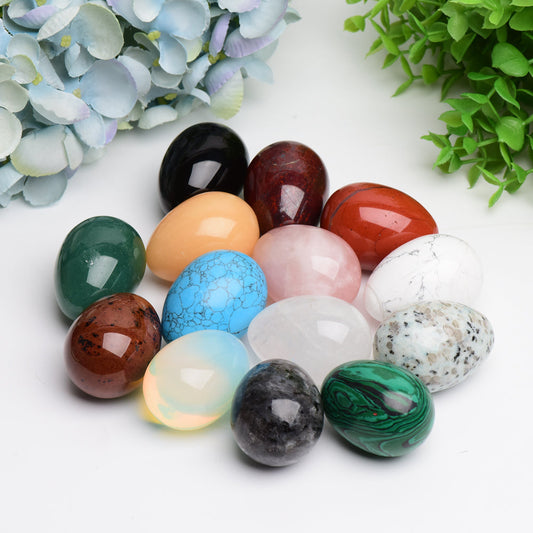 2.0" Mixed Crystal Eggs Crystal Carving Bulk Best Crystal Wholesalers