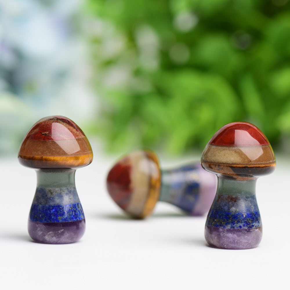 1.3" Chakra Mushroom Mini Crystal Carving Plants Bulk Best Crystal Wholesalers