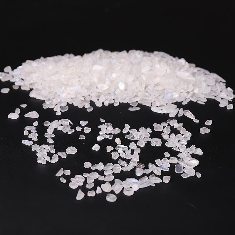 0.1kg High Quality White Moonstone Chips Crystal Chips for Decoration Best Crystal Wholesalers