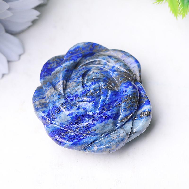 2" Rose Flower Crystal Carvings Plants Bulk Best Crystal Wholesalers