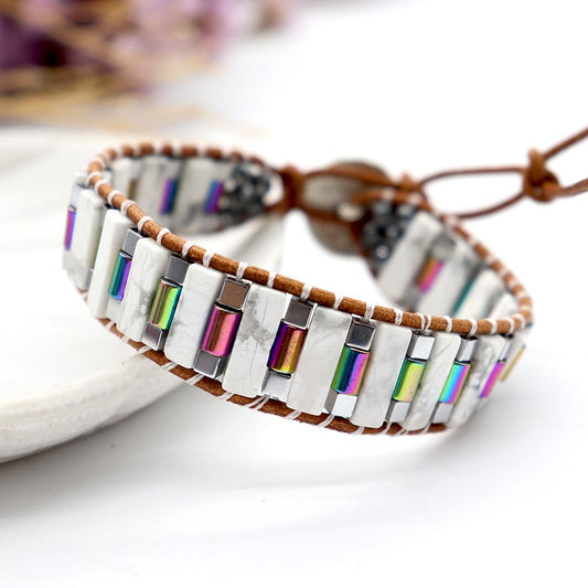 Natural Crystal Healing Bracelets Leather Wrap adjustable Bracelet Jewelry Best Crystal Wholesalers