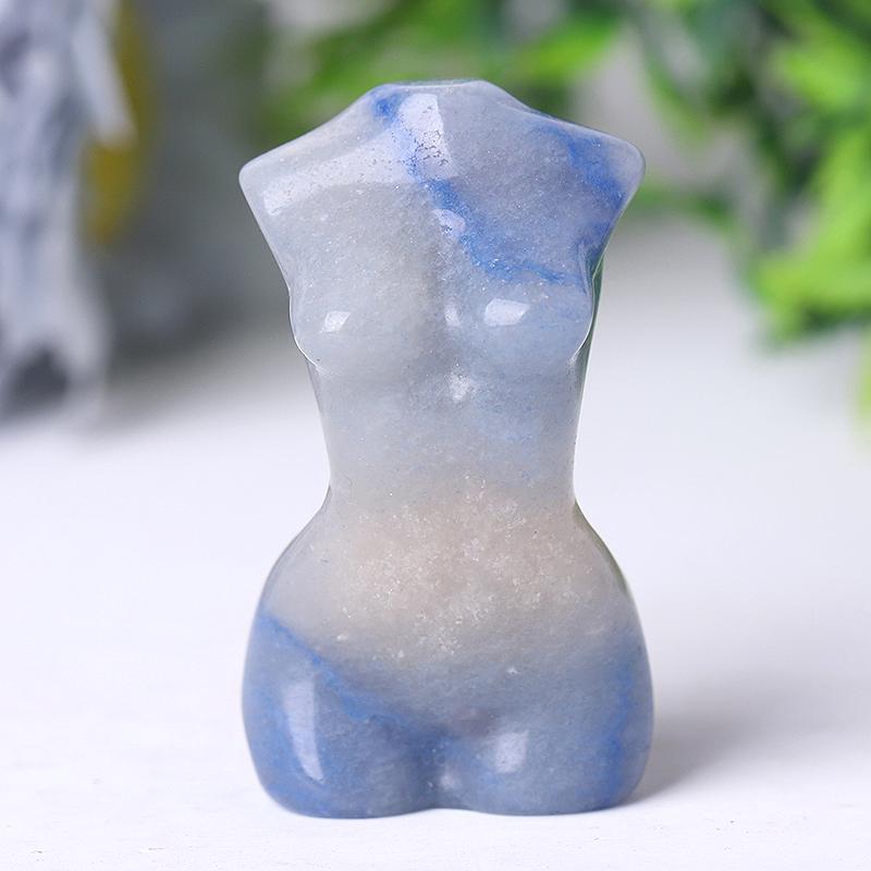 2“ Wholesale Crystal Tiny Model Figurine Crystal Torso Statue Carved Goddess