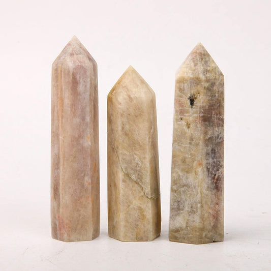 Set of 3 Black Moonstone Towers Points Bulk Best Crystal Wholesalers