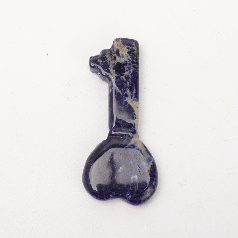 3" Sodalite Heart Key Carvings 1pc Model Bulk Best Crystal Wholesalers