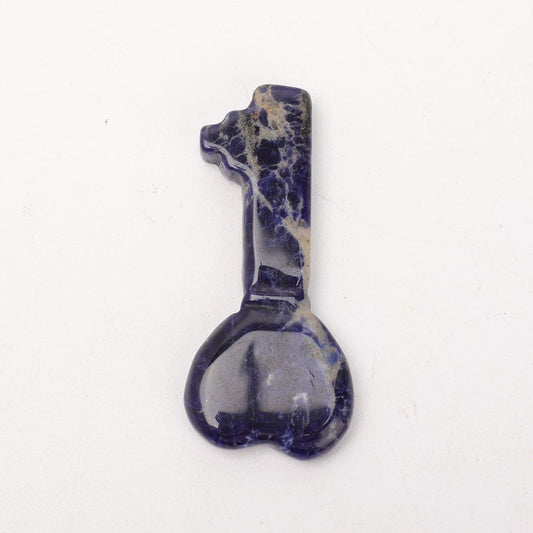 3" Sodalite Heart Key Carvings 1pc Model Bulk Best Crystal Wholesalers