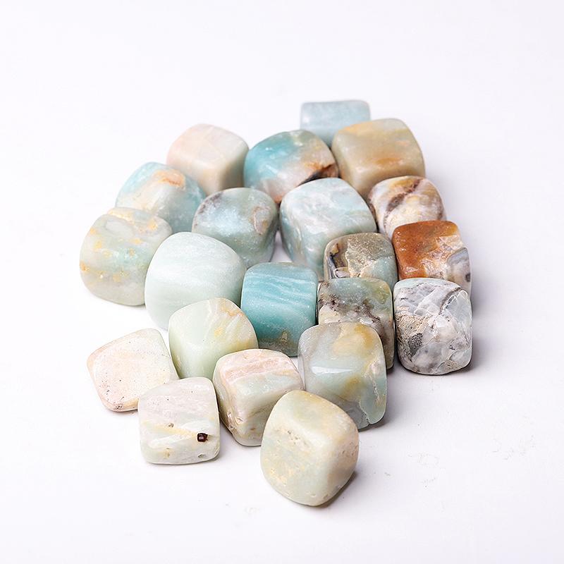0.1kg 20mm-25mm Sky Blue Cubes bulk tumbled stone Best Crystal Wholesalers