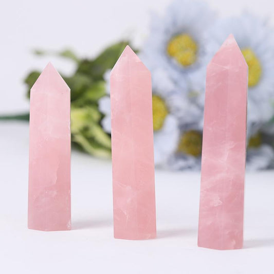 Natural Rose Quartz Towers Points Bulk Healing Best Crystal Wholesalers