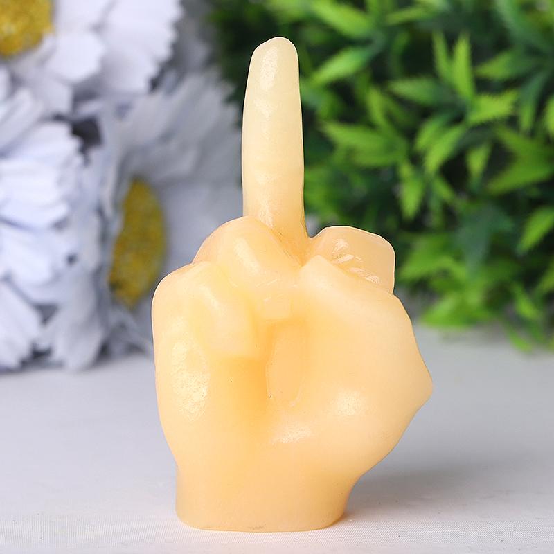 3" Yellow Jade Hand Crystal Carvings Model Bulk Best Crystal Wholesalers