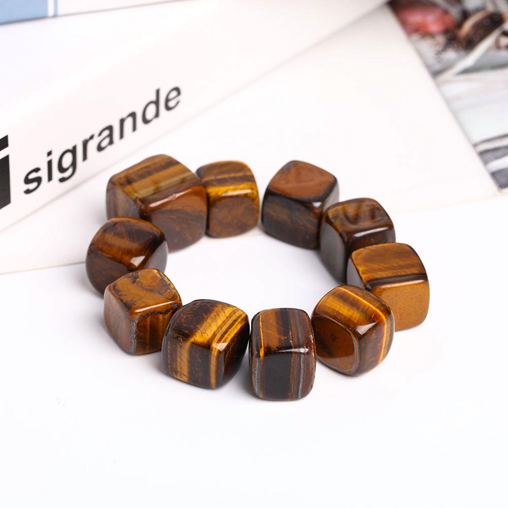 0.1kg Tiger Eye Crystal Cubes bulk tumbled stone Best Crystal Wholesalers
