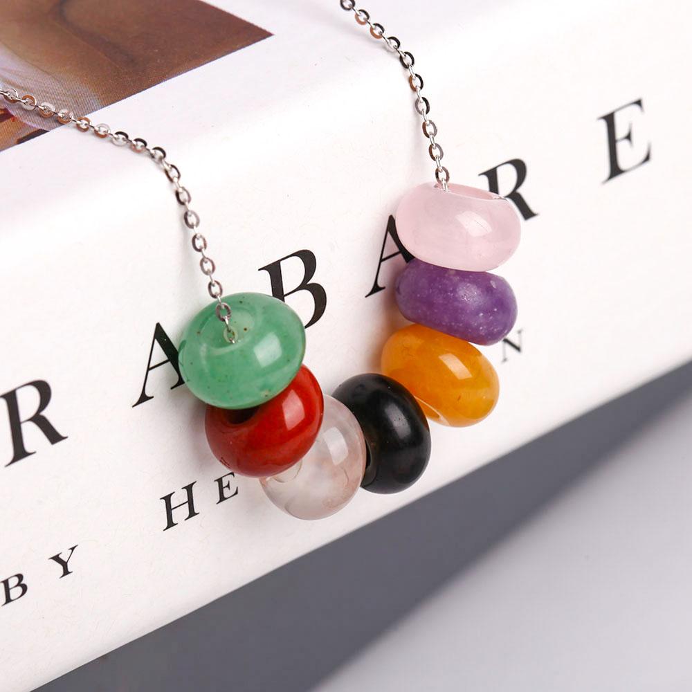 Donuts Shape Chakra Crystal Necklace Jewelry Best Crystal Wholesalers