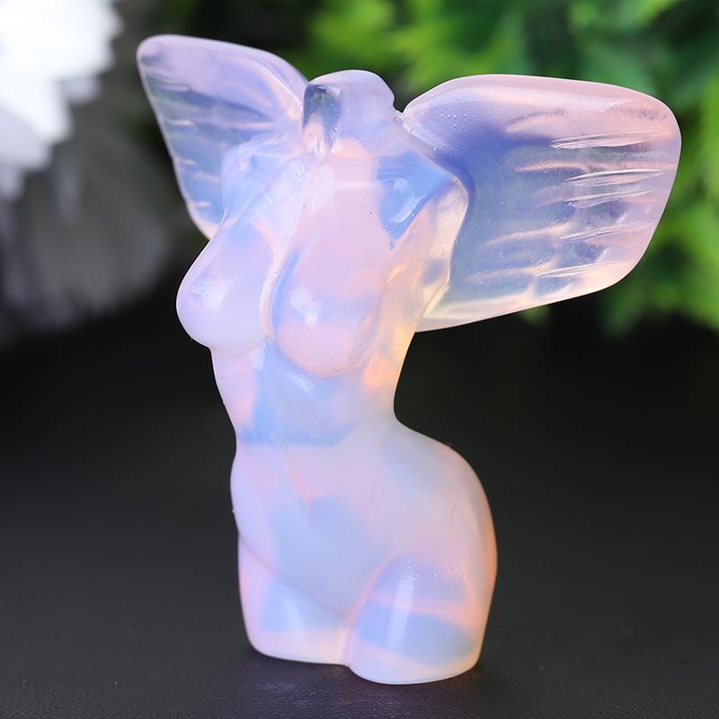 2" Crystal Model with Wings Carving Bulk Best Crystal Wholesalers