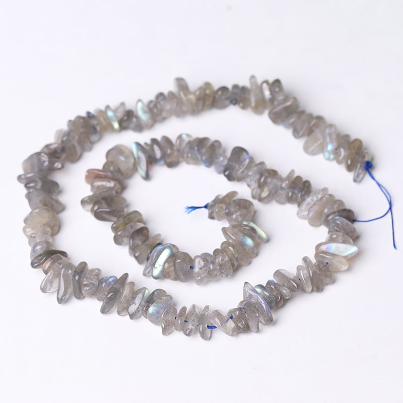 Drilled Crystal Chips with holes String for DIY bulk Bracelet Best Crystal Wholesalers Peridot Labradorite Larimar