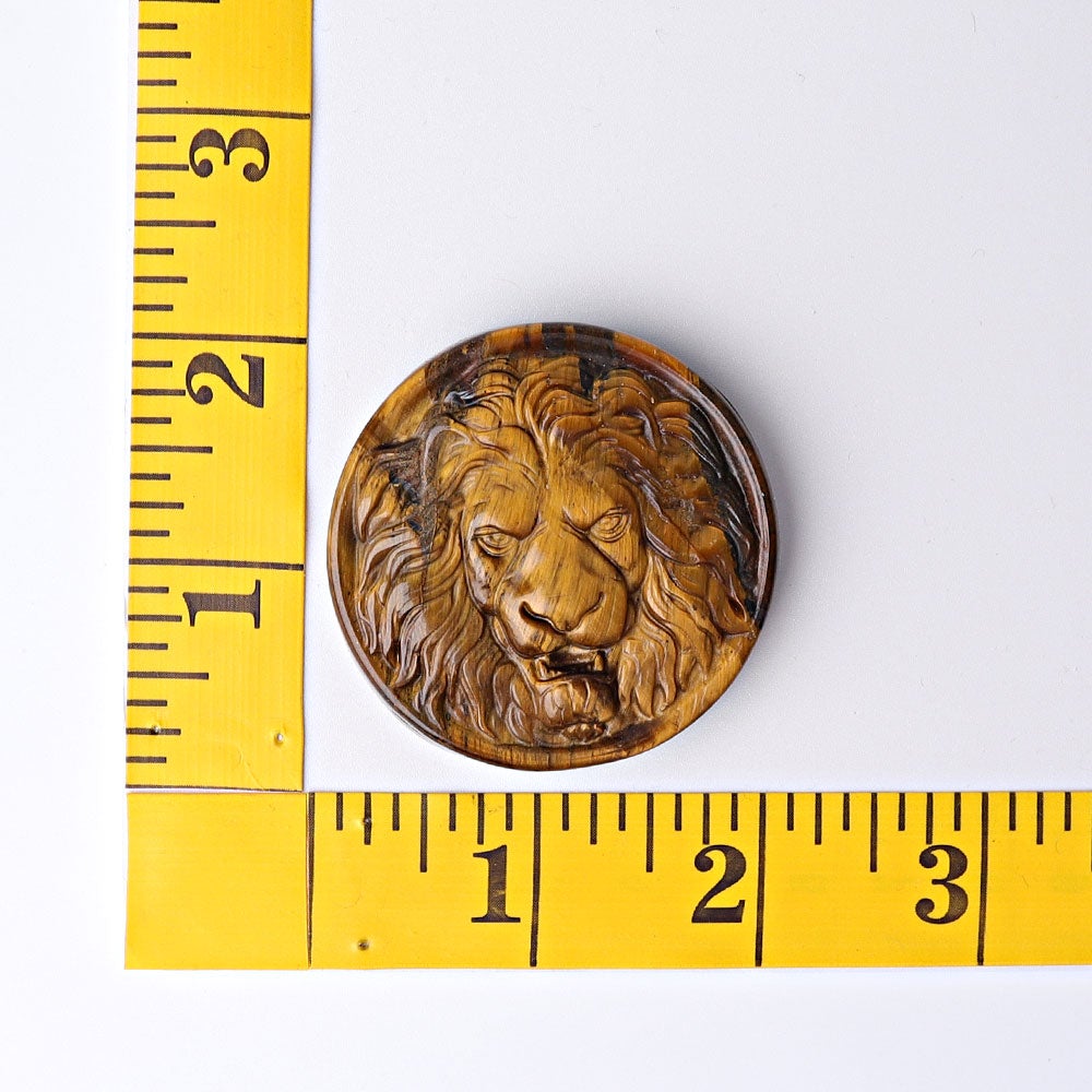 2" Round Lion Totem Crystal Carvings Animal Bulk Best Crystal Wholesalers